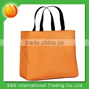 Webbing Handles 600D Polyester Canvas Shopping Tote Bag thumbnail-1