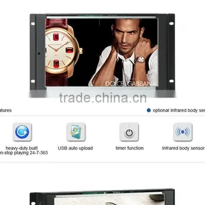 For Display Rack 7 & 10 Inch Point of Purchase Open Frame Lcd Screen Video Display Mini thumbnail-2