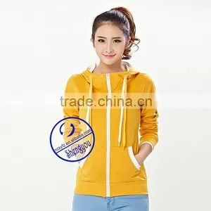 Custom Blank Plain Zip Gym Hoodie for Women thumbnail-5