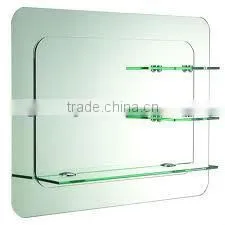 Bathroom Glass Mirror With Glass Shelf thumbnail-1