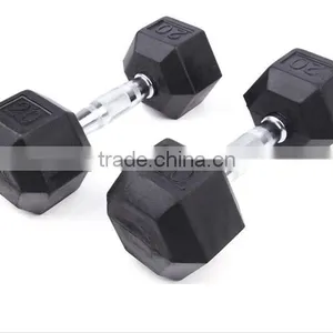 Crossfit Rubber Coated Hex Dumbbells Set thumbnail-1