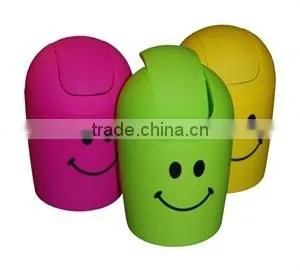 BT011 Desktop Round Plastic pp Mini Trash Can thumbnail-1