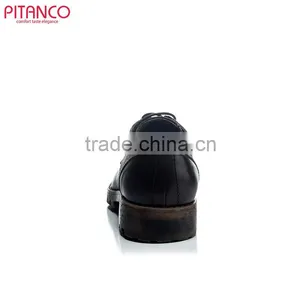 Restoring Ancient Ways Lace-up Leather and Canvas Shoes for Men thumbnail-3
