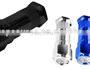 TE062 2015 High Quality Emergency Nut Shape Aluminum 9LED Promotion Torch thumbnail-1