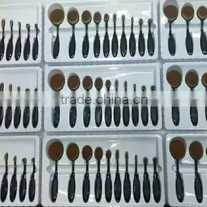 Cheapest Price Oval Toothbrush Makeup Brush Set, Oval Makeup Brush Set 10pcs for Sale Quality Choice thumbnail-4