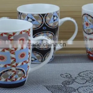 11OZ Colorful Kaleidoscope Full Decal Print Coffee Cups, Shiny Surface Porcelain Mug, KL5004-A414 thumbnail-1