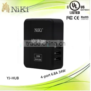 Quick Charge Factory Supply Portable 4 Port Usb 2.0 Hub Charger thumbnail-1