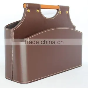Faux Leather Storage Baskets for Sundries/ Decorative Cardboard Storage Basket thumbnail-3