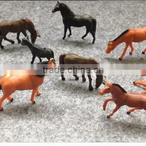 Miniature Plastic Model Animal for HO Scale, 1/87 Scale Resin Plastic Artificial Model Horse thumbnail-3