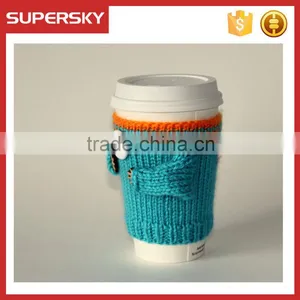 V-166 NBA Cute Coffe Hand Knitted Sleeve Cosy Cup Mug Sweater/coffee Sweater/cup Accessory thumbnail-3
