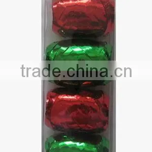 HOT SALE 4 PK Green/Red Metallic Poly Curly Ribbon Egg Spool for Present Packing Decorations thumbnail-1