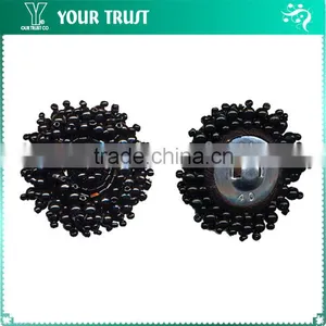 10MM Black Square Fancy Ladies Decorative Cover Shank Acrylic Button thumbnail-5