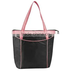 Striped Nonwoven Cooler Tote thumbnail-1