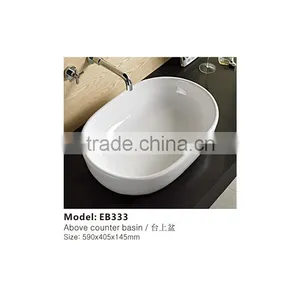 Counter-Mounted Ceramic Vessel Sink Without Faucet Hole EB333 thumbnail-1