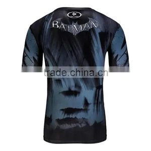 Men's Cool Creative T-Shirt Superheroes Bat-man/Spiderman Logo Short Sleeve Bodybuilding Compression 3D T Shirt thumbnail-4