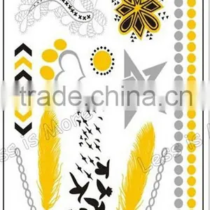 Popular Metallic Temporary Gold Foil Body Tatoo thumbnail-1