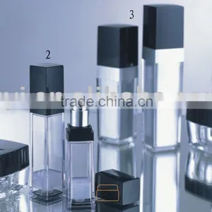 Square Acrylic Jar and Lotion Bottle for Cosmetics thumbnail-1