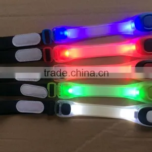 Plastic Mini Bike Bag Red Round Clip Blinking Led Armband Light thumbnail-1
