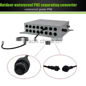 Black Nylon 9 Pin Aviation Electrical Connectors To RJ45 Converter For POE thumbnail-4