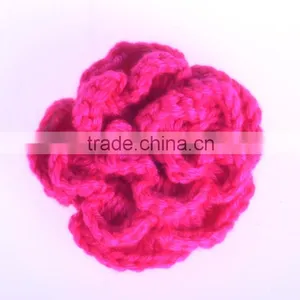 High Quality Knitted Hand Crochet Flower for Headband thumbnail-1