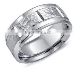 Classic Style Titanium Ring Hammer Surface Cobalt Men Ring Jewelry Factory Price thumbnail-4