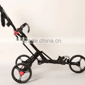 2016 Brand New Fold Light Weight 3 Wheels Push Pull Golf Trolley Manual Golf Cart thumbnail-3