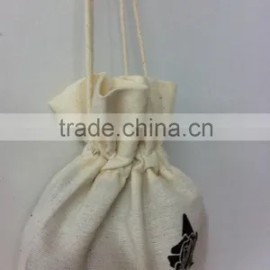 Wholesale Plain Standard Size Promotional Organic Muslin Cotton Drawstring Bag thumbnail-3