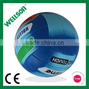 Matte PVC Foamed Blue Volleyball thumbnail-3