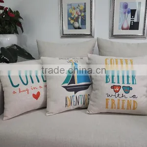 Decorative Throw Pillows English Word Printed Pillow Case Home Decor Sofa Cushion Cover thumbnail-1