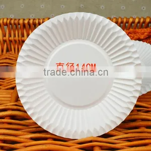 Good Quality 8 Inch 9inch 7inch Disposable White Round Paper Plate for Cakes Fruit Nuts thumbnail-1