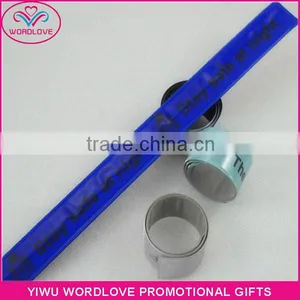 Personalized PVC Clap Bands / Custom Reflective Slap Bracelets / Snap Wristbands thumbnail-4