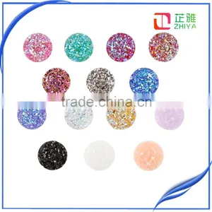 12mm Flat Back Resin Druzy Cabochons Wholesale thumbnail-1
