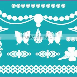 Temporary White Body Jewelry Tattoo Sticker thumbnail-1