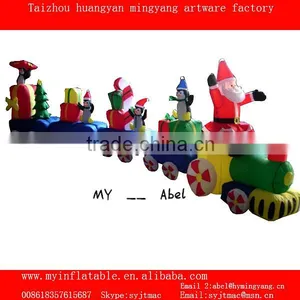 Christmas Decorations Santa and Penguin by Train thumbnail-1