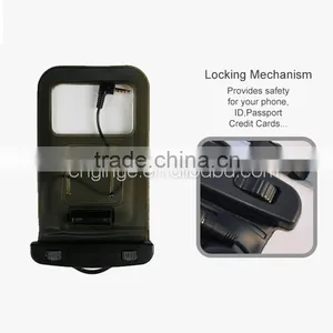 Headphone Jack Armband Lanyard Waterproof Cell Phone Case Dry Bag Pouch for Monile Phone thumbnail-3