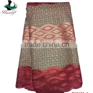 QXN21 Swiss Cotton Lace African Tulle Lace Embroidery Fabric Wholesale thumbnail-1