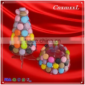 New Styles Hot Sells Wholesale Plastic 10 Tier Macaron Tower Display Stand &patented Customizable Macaron Packaging thumbnail-5