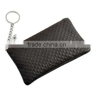 Boshiho Real Leather Zipper Coin Purse With Key Chain thumbnail-4