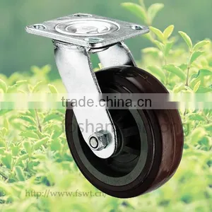 Heavy Duty PVC Wheel, Top Plate 125mm Fixed Industrial Caster thumbnail-4