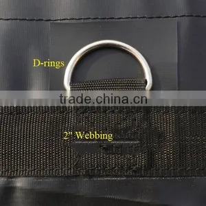 18 oz Black Pvc Machine Tarps With D-rings 27' x 16' thumbnail-4
