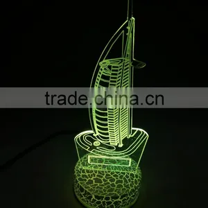 JM-3D07 Yiwu Jiumei Seven Color 3d Led Night Light Baby thumbnail-2
