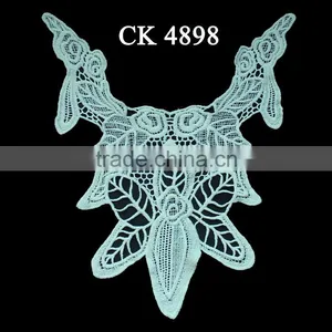 Customized Crochet Cotton Printed Lace Fabric Collar Neck Designs thumbnail-6