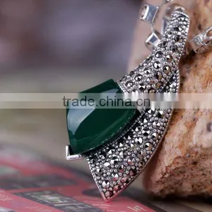 Horn Shaped Pendant Handmade Jewelry Thailand Factory Direct Wholesale thumbnail-4