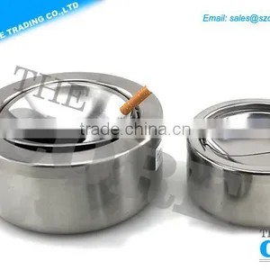 AS-003 New Style Stainless Steel Ashtray,metal Round Ashtray,metal Ashtray thumbnail-2