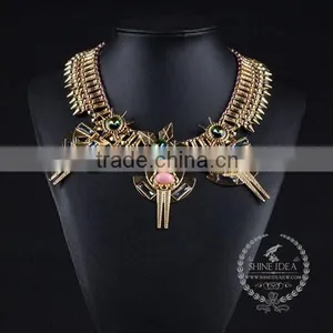 High Quality Vintage Style Chunky Statement Necklace Tin Alloy Fashion Women Pendant Necklace 6390086 thumbnail-3