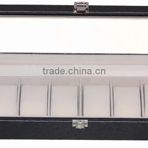 Customized 6 Grid Leather Watch Box for Display Gift Boxes thumbnail-5