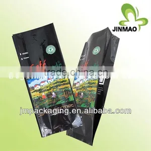 High Food Quality Empty Resealable Coffee Packaging Bag With Valve thumbnail-1