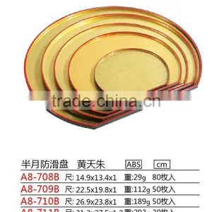 Fancy Delicate Semicircular Food Serving Tray for Hotel, Restaurant thumbnail-1