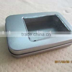 Rectangular Silver Tin Box for Watch thumbnail-1