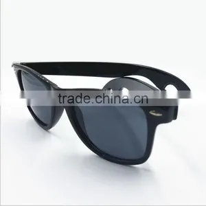 2017 New Black Promotional Fashion Sunglasses With Bottle Opener Ends thumbnail-3